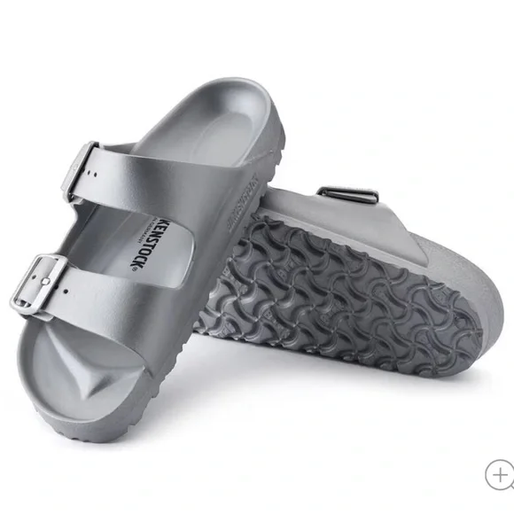 Birkenstock Silver Sandals Arizona Essentials - Picture 3 of 12